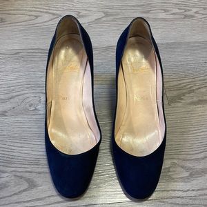 Navy Suede Christian Louboutin Pump 38